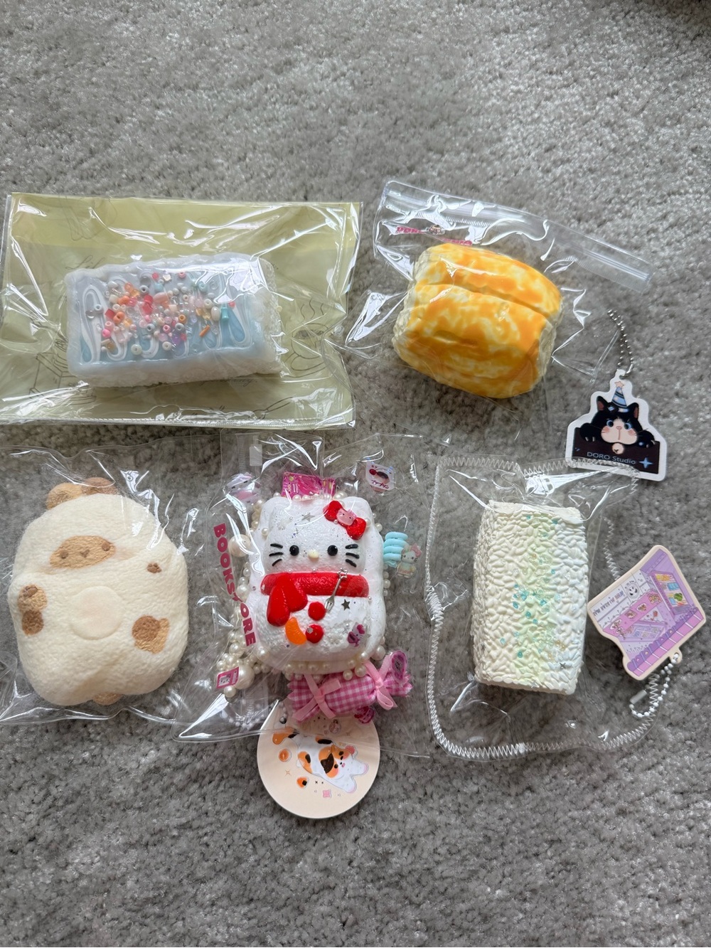 Taba Squishy Bundle Coco Cat Doro studio rice cake Siamese bunny kitty 5 pieces